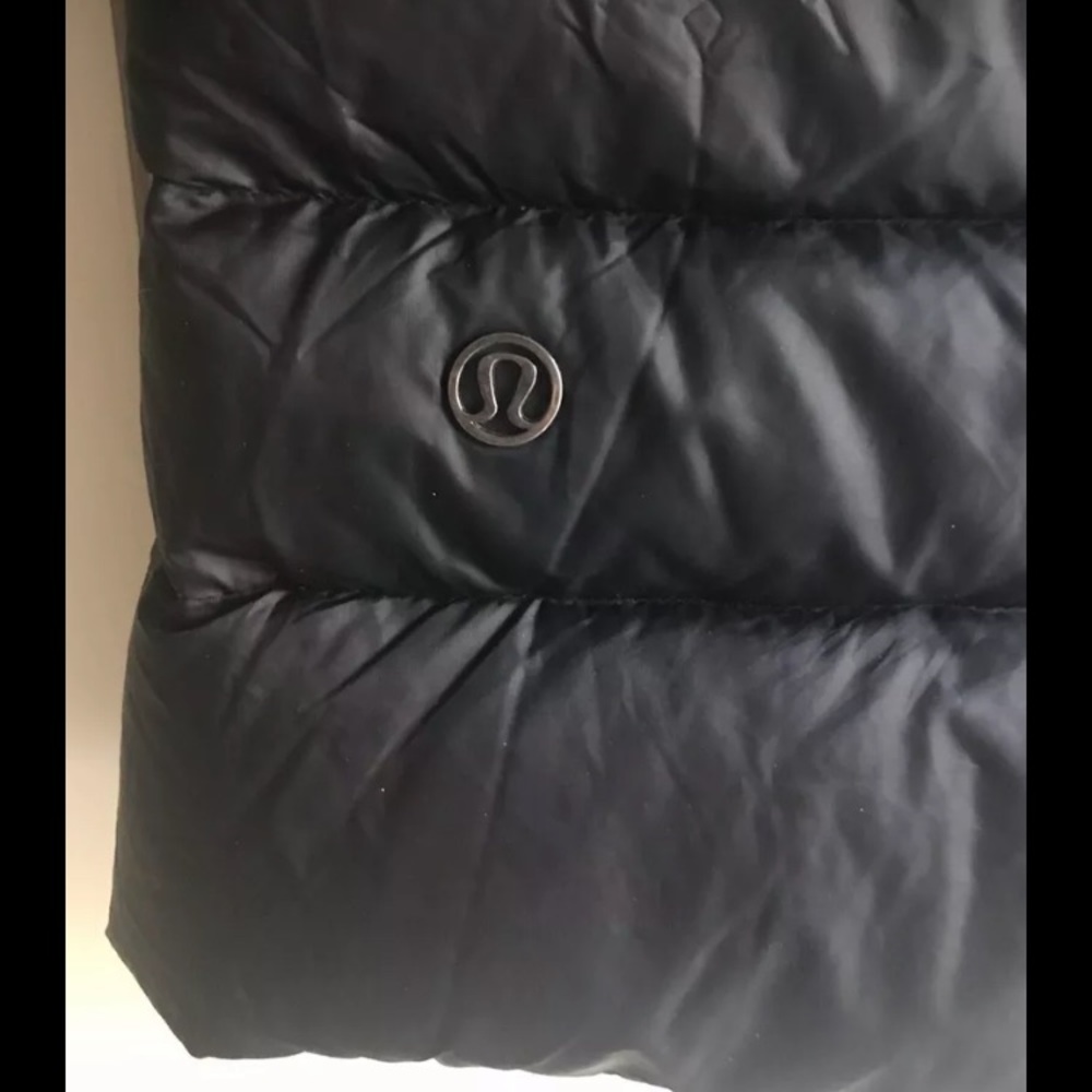 🍒LULULEMON sz 4 BRAVE THE COLD Goose Down BLACK Jacket Parka Coat - Picture 3 of 6